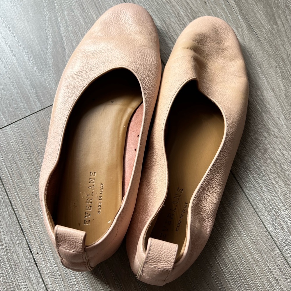 Everlane Pink Ballet Flats Minimalist Design